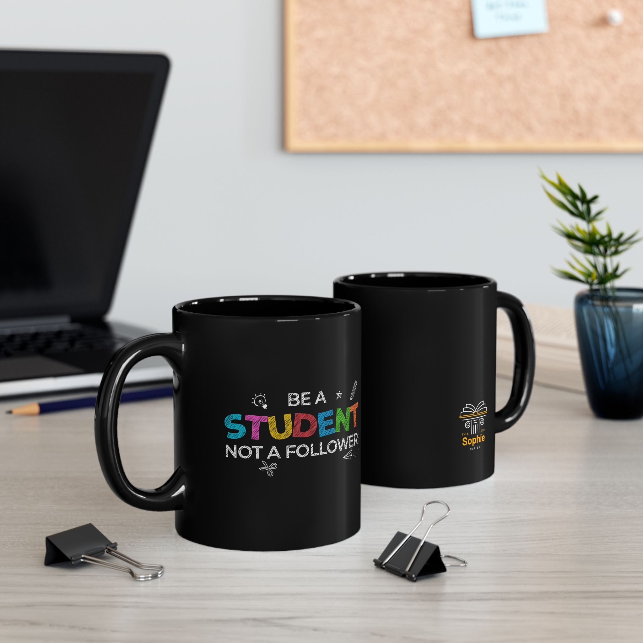 Mug - Black, 11oz-15oz - Sophie Series - Be a Student