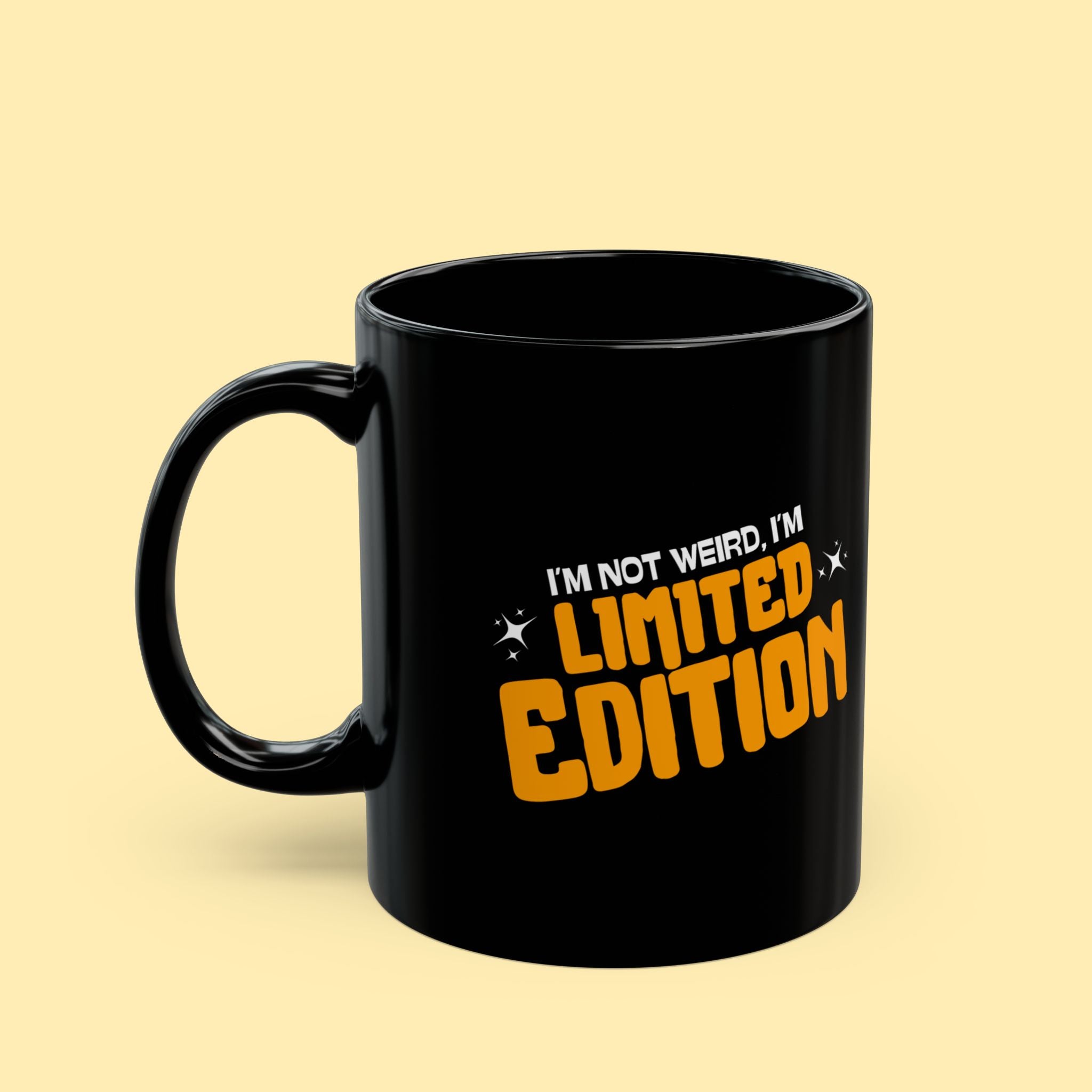 Mug - Black, 11oz-15oz - Witty Whips - I'm Not Weird - D1