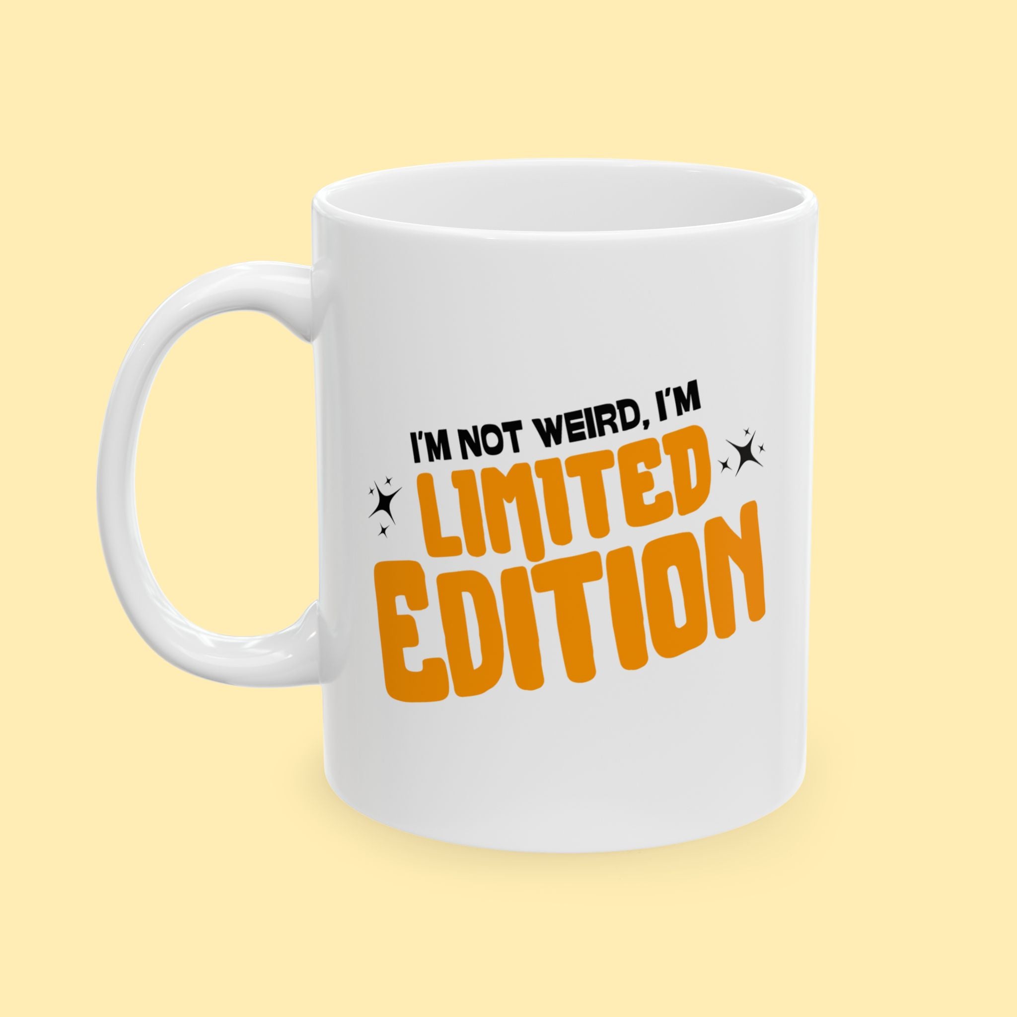 Mug - Ceramic, 11oz, White - Witty Whips - I'm Not Weird - D1