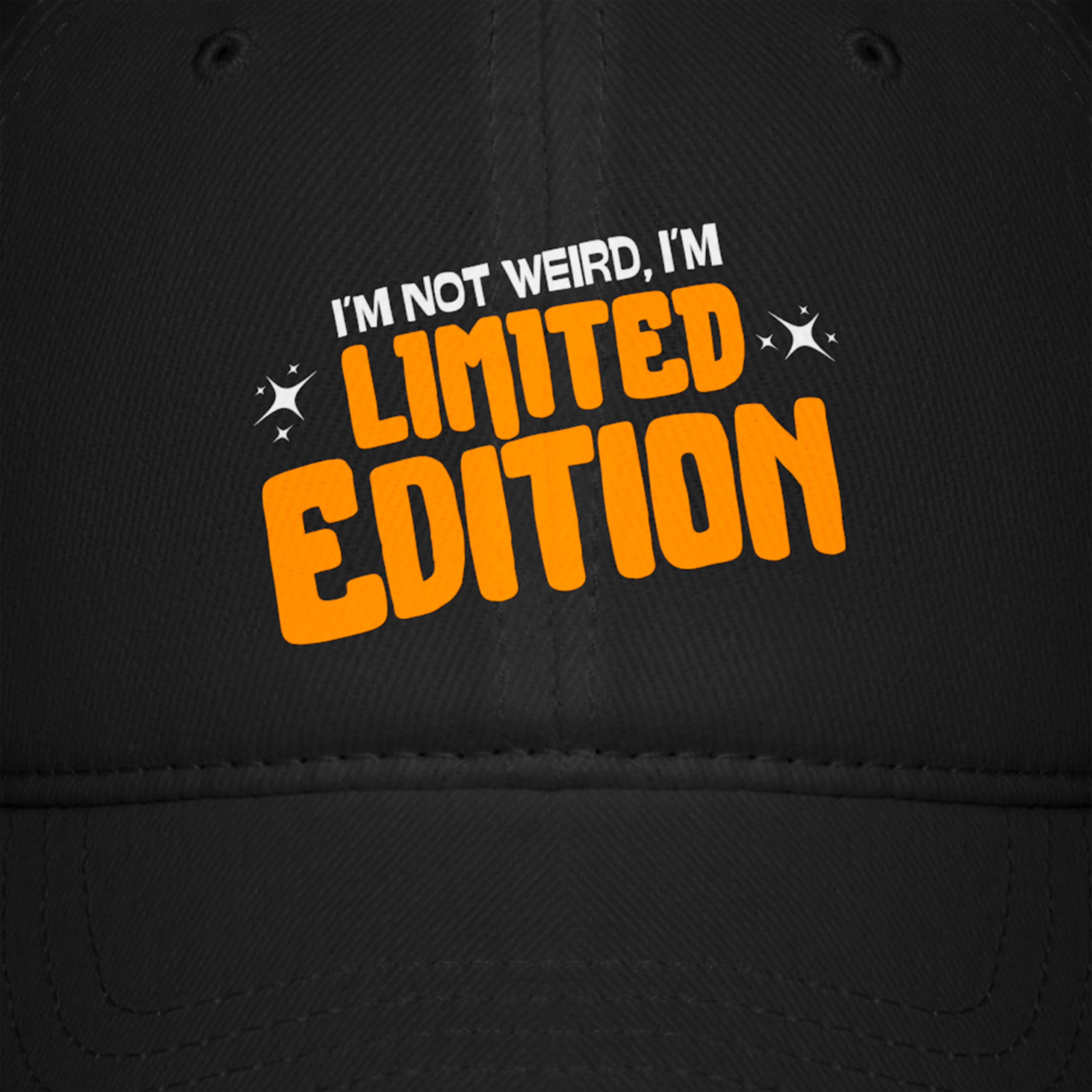 Cap - Low Profile, Baseball Cap - Witty Whips Series - I'm Not Weird