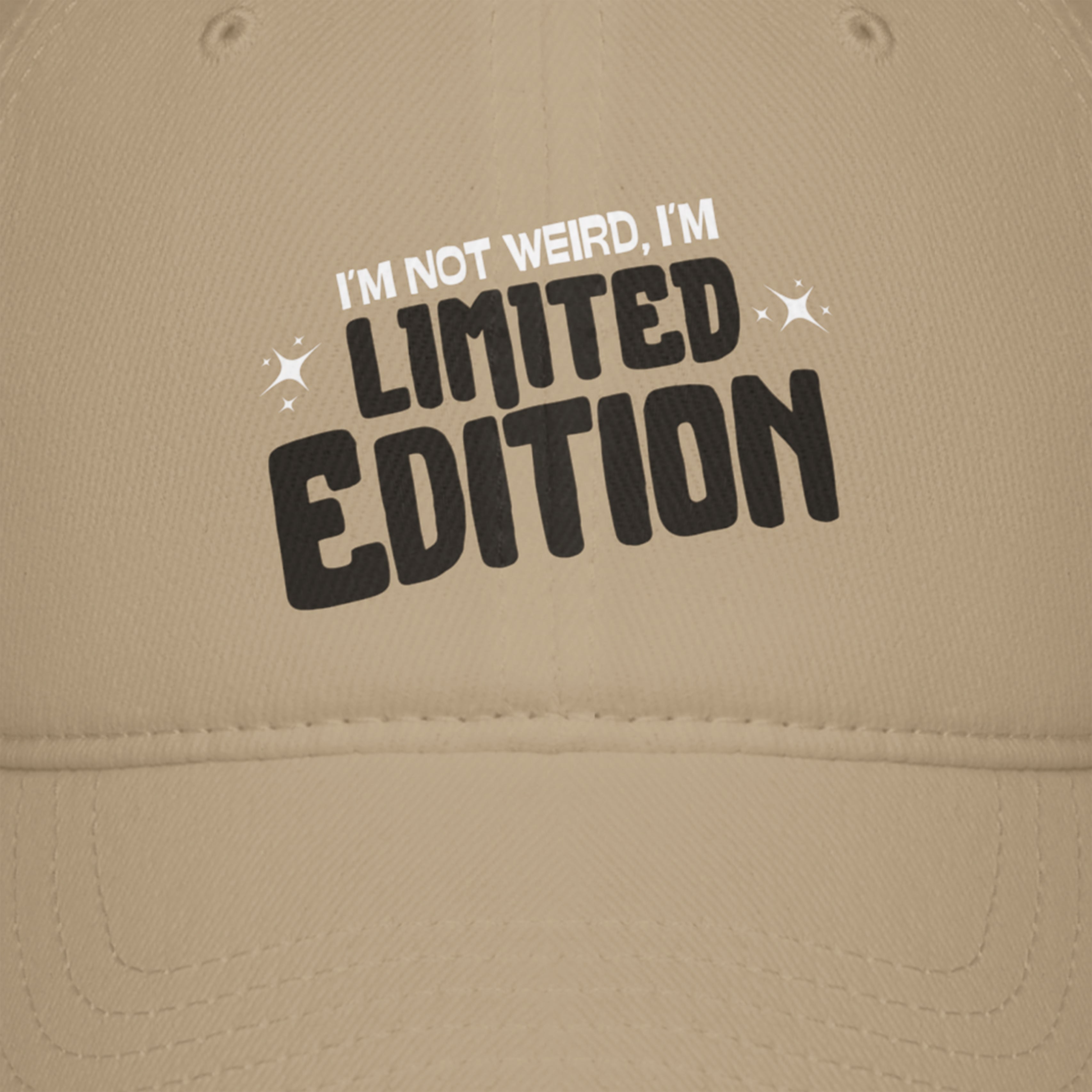 Cap - Low Profile, Baseball Cap - Witty Whips Series - I'm Not Weird