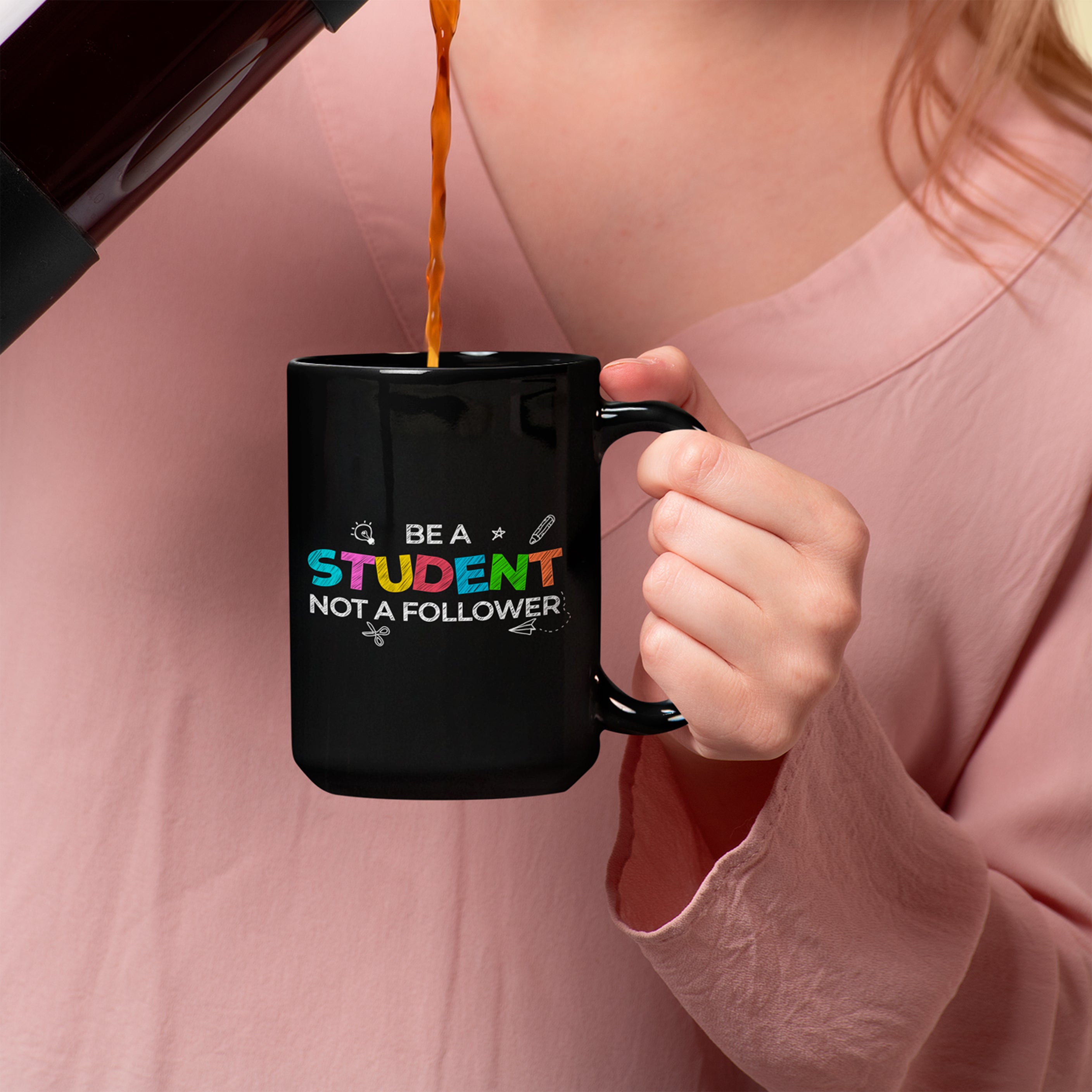 Mug - Black, 11oz-15oz - Sophie Series - Be a Student