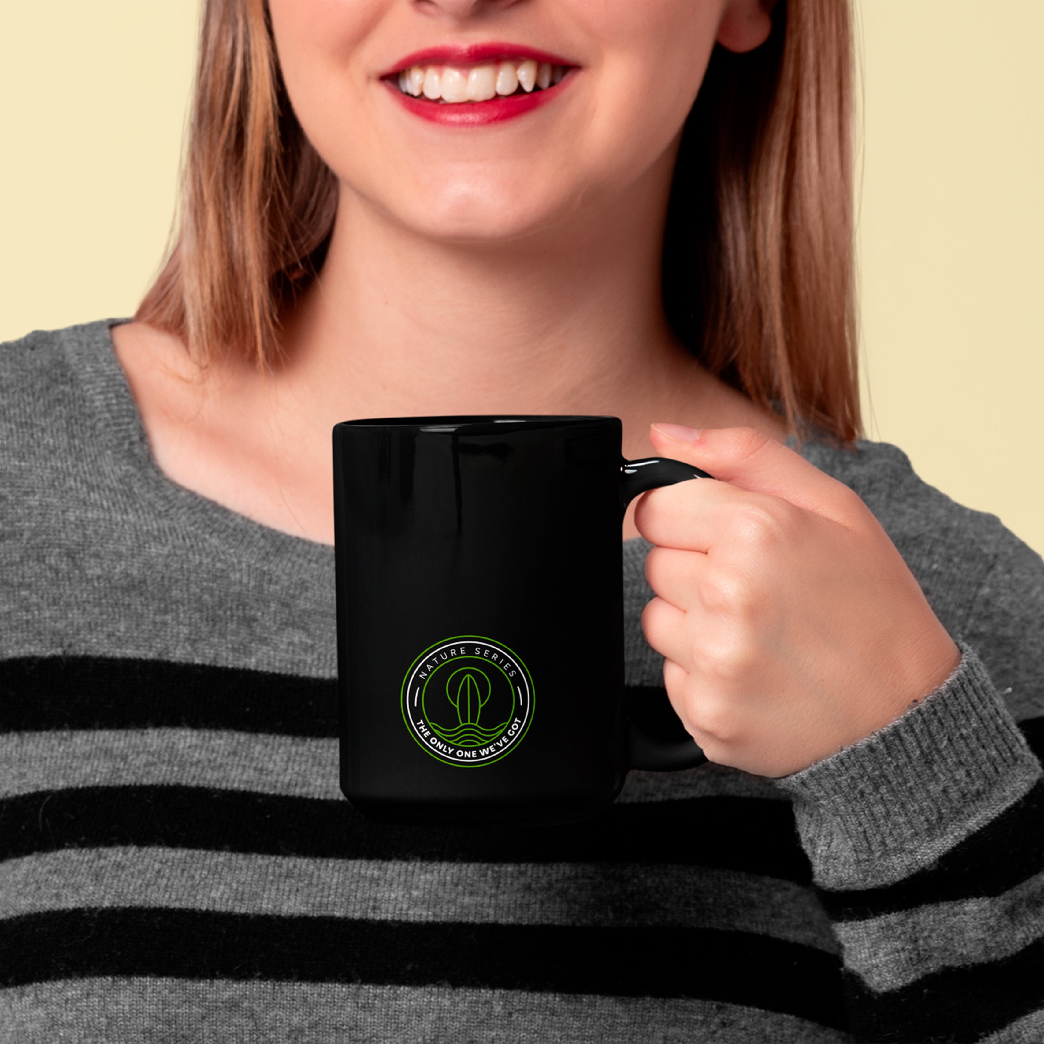 Mug - Black, 11oz-15oz, Nature Series - Panthera Leo