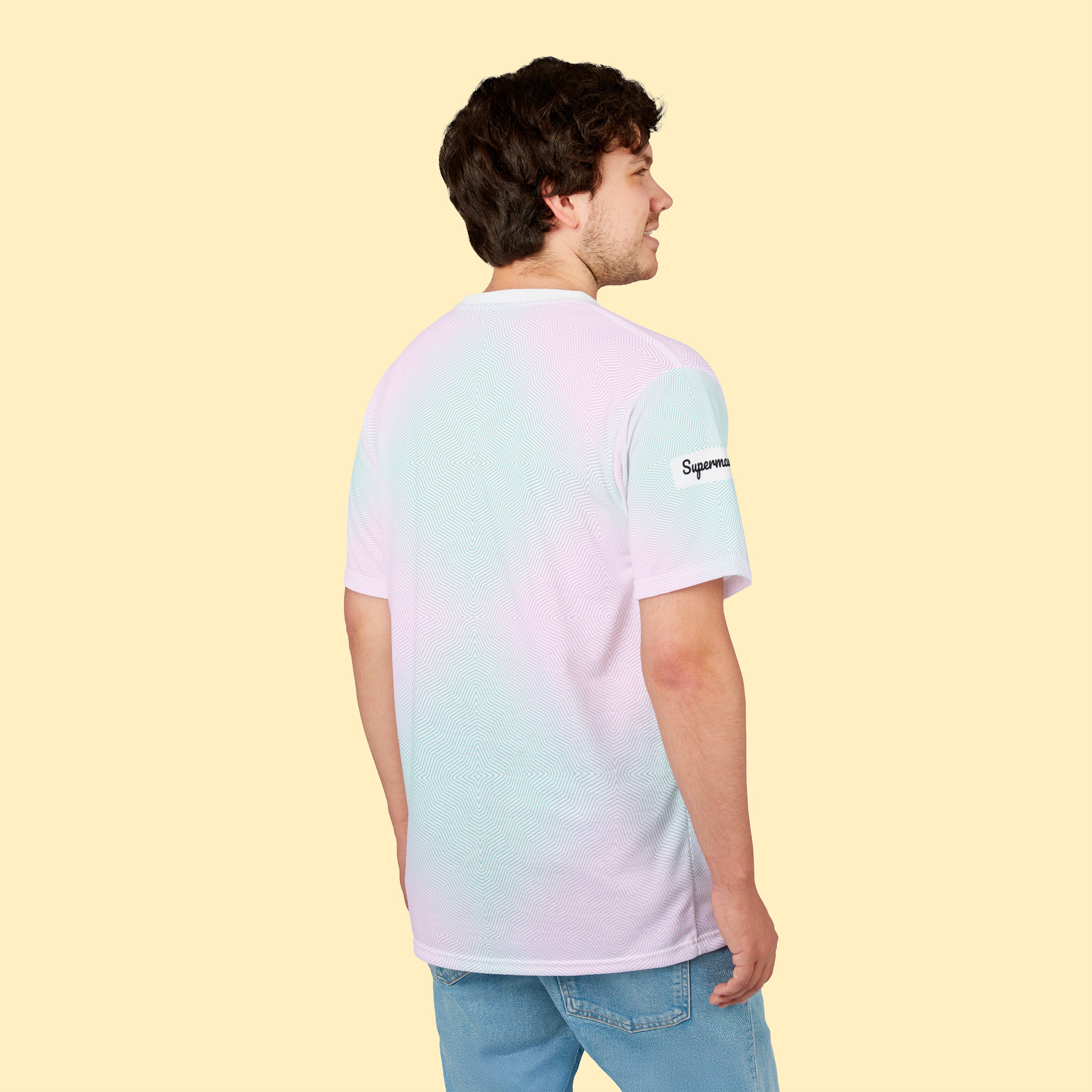 T-Shirts - Men Tee, Neon Art, Push Series - Superman.