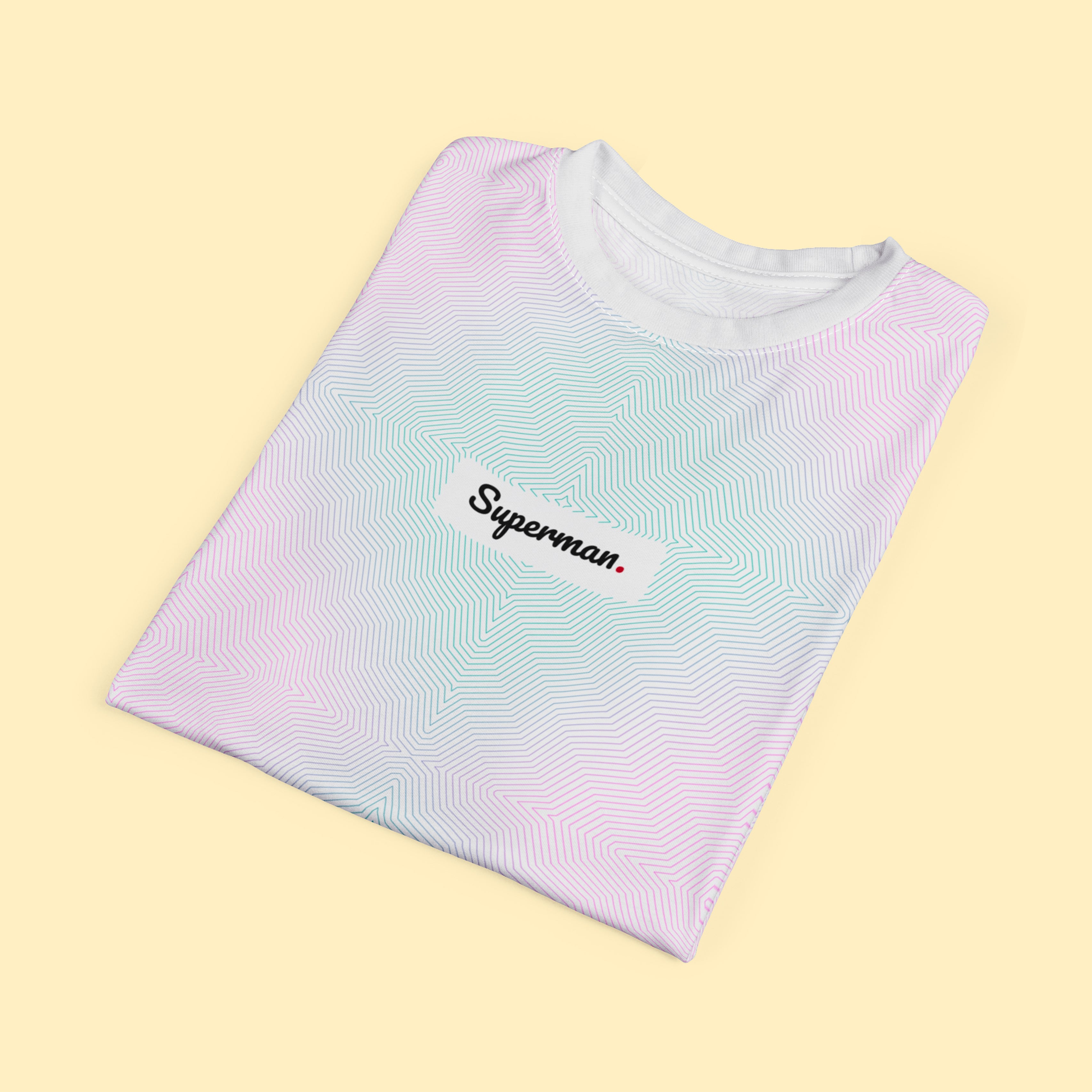 T-Shirts - Men Tee, Neon Art, Push Series - Superman.