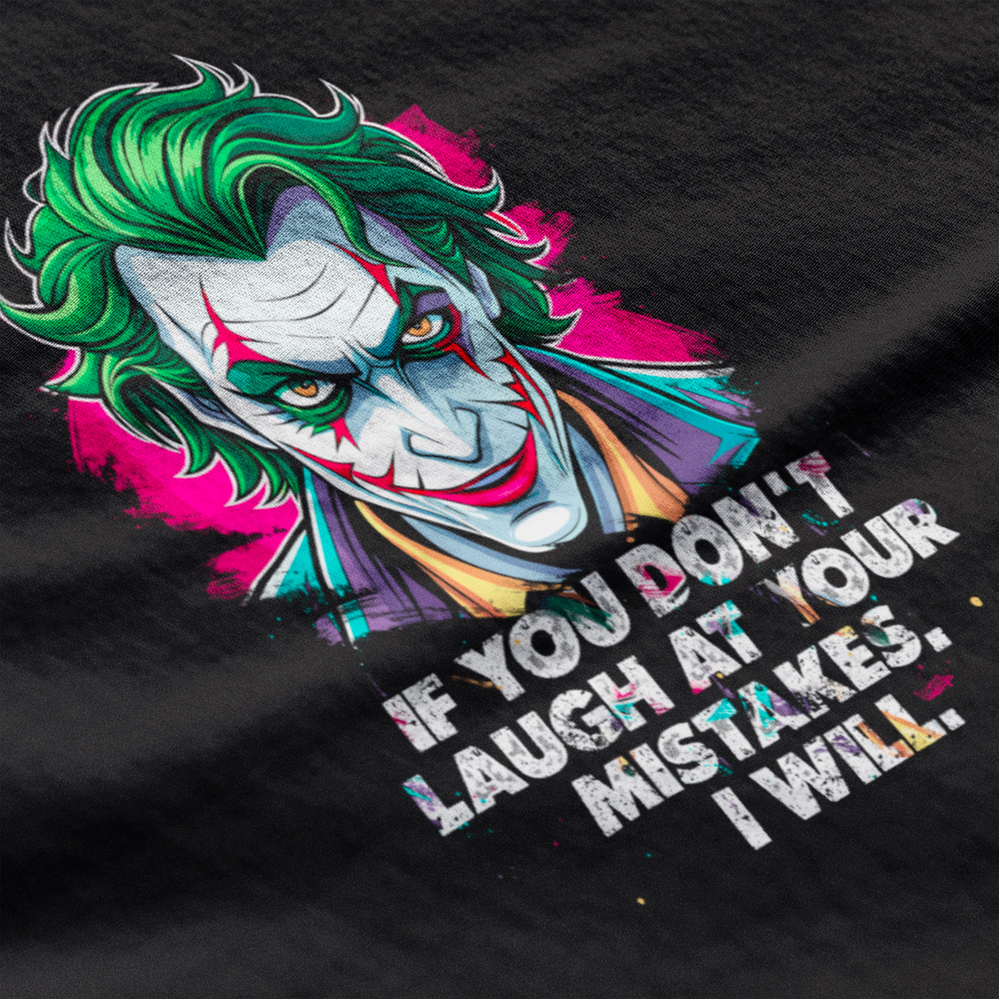 T-Shirt - Unisex, Softstyle, Various Colors - Push Series - Laugh At Your Mistakes - Version 2