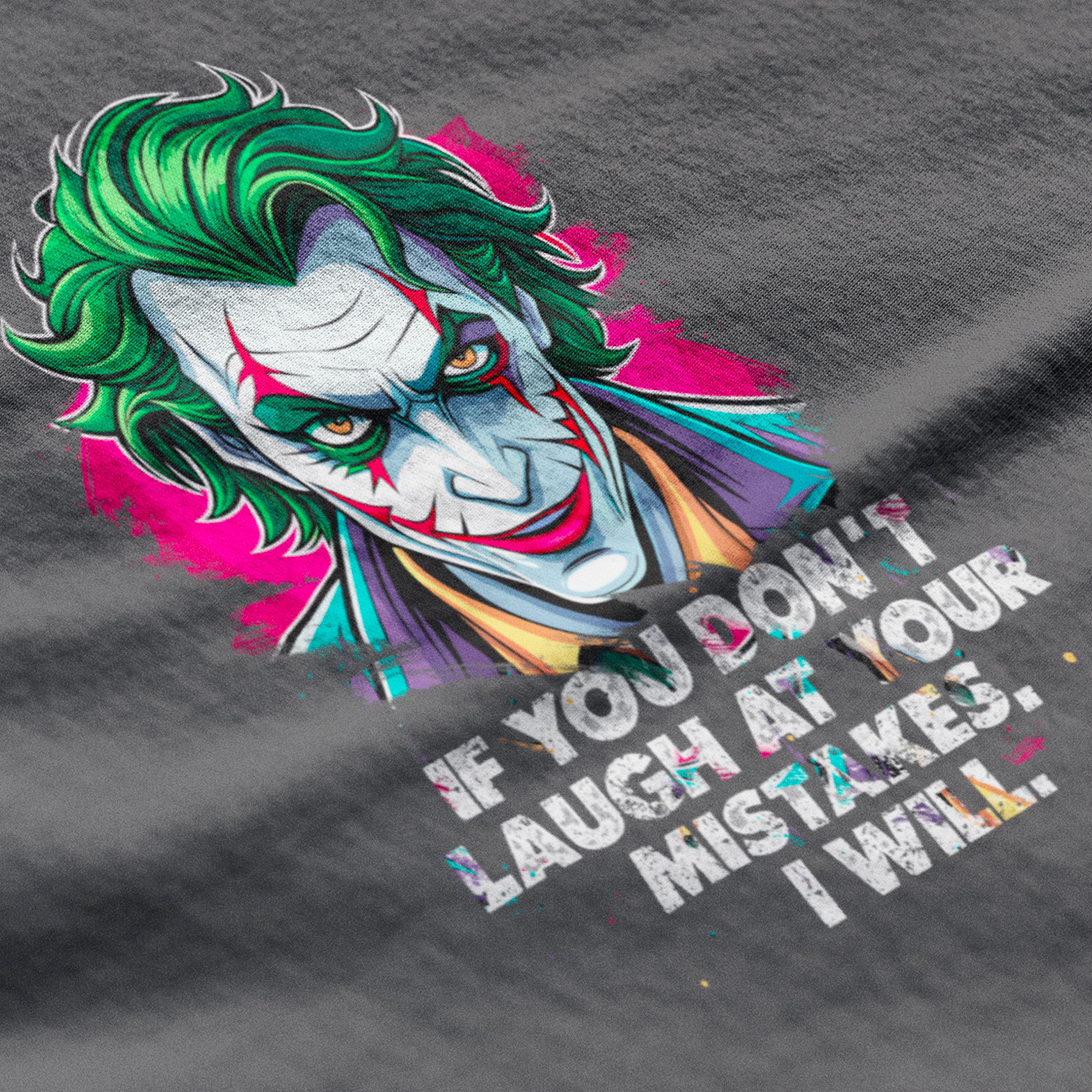 T-Shirt - Unisex, Softstyle, Various Colors - Push Series - Laugh At Your Mistakes - Version 2