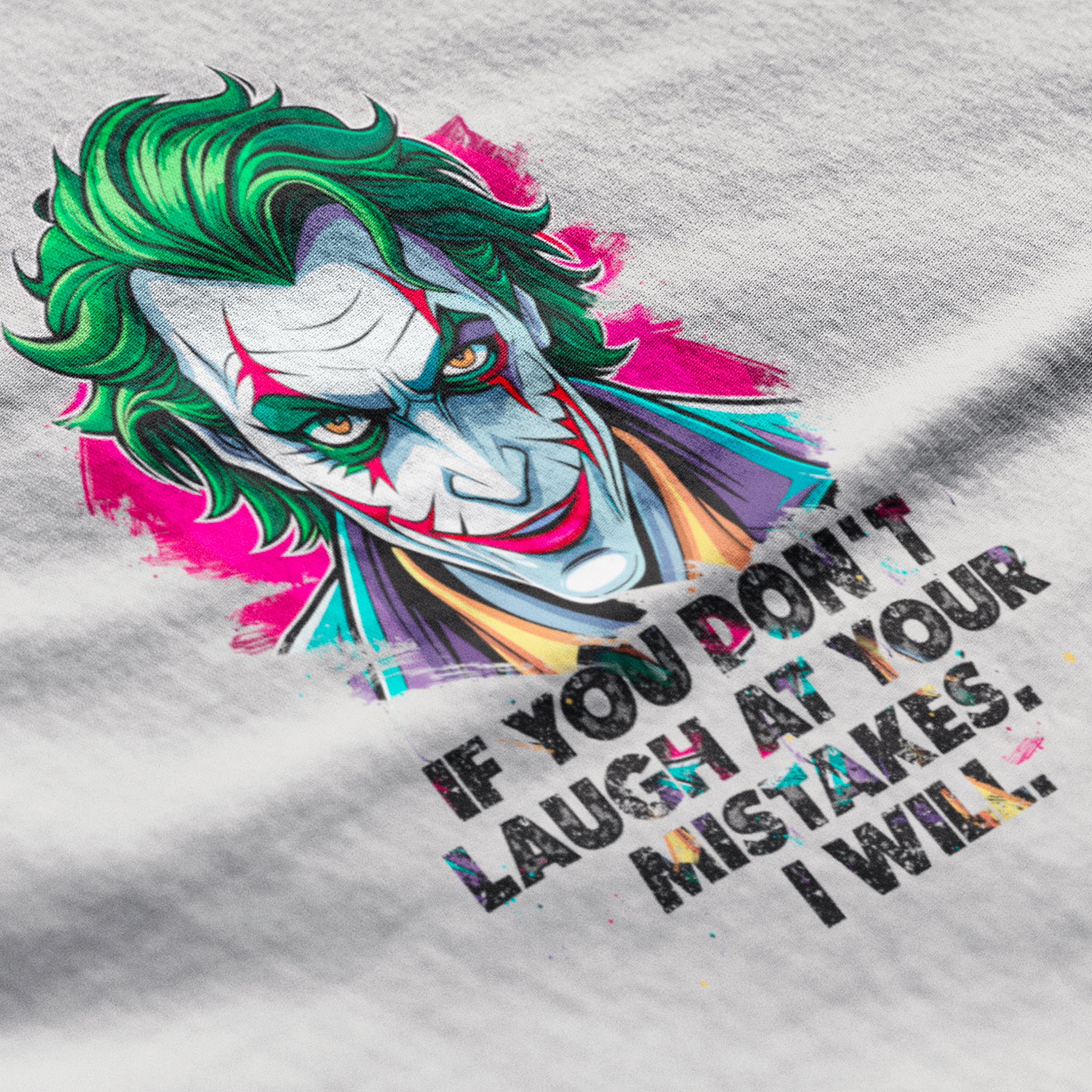 T-Shirt - Unisex, Softstyle, Various Colors - Push Series - Laugh At Your Mistakes - Version 2