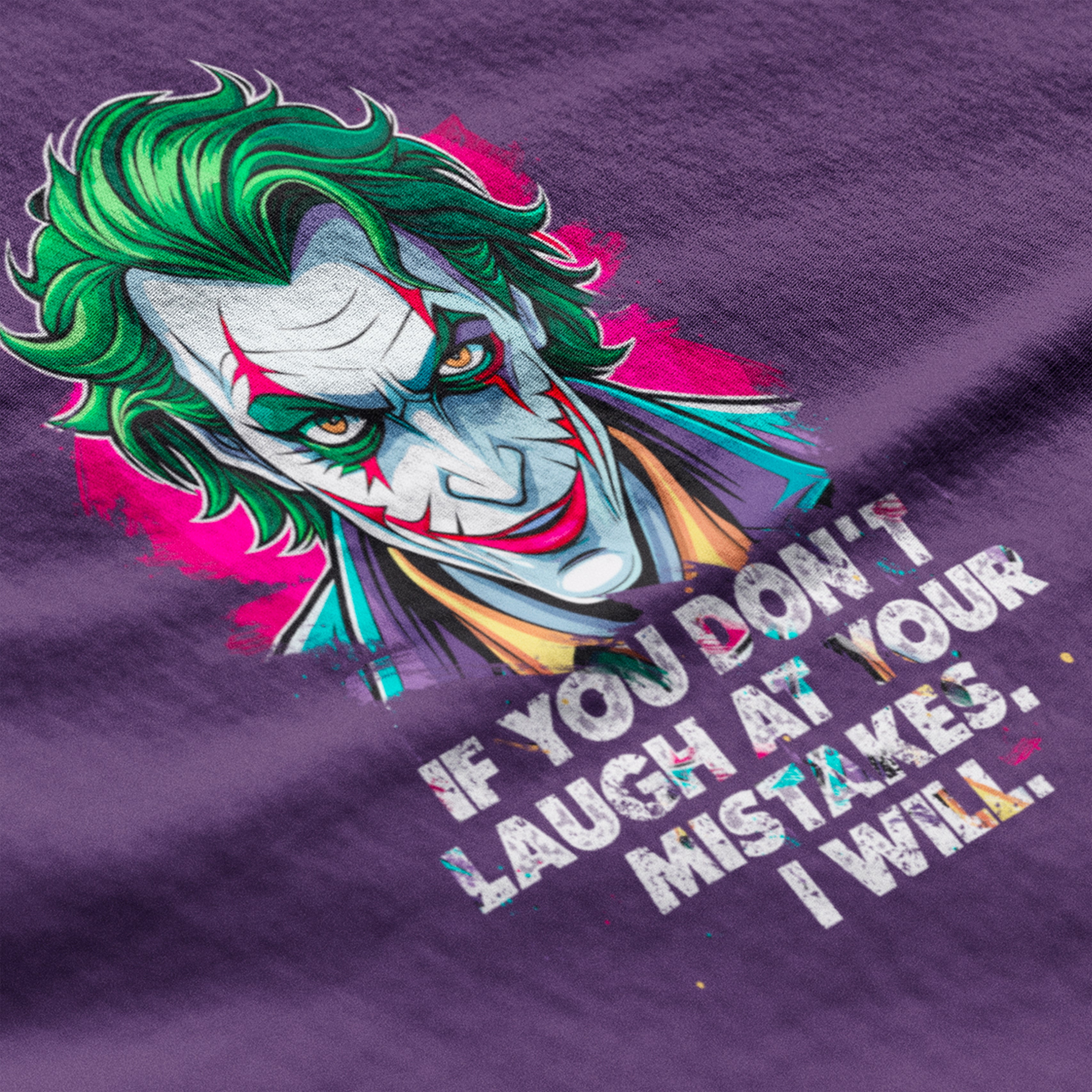 T-Shirt - Unisex, Softstyle, Various Colors - Push Series - Laugh At Your Mistakes - Version 2